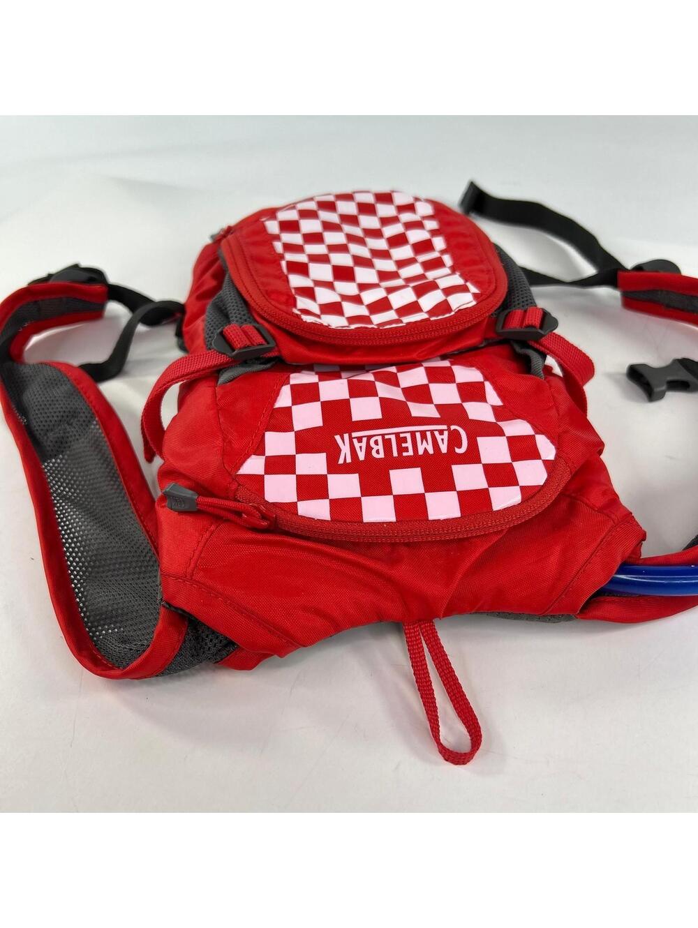 CamelBak Mini M.U.L.E. Kids Hydration Backpack Racing Red Checkered 1.5 L 50oz - Picture 5 of 7